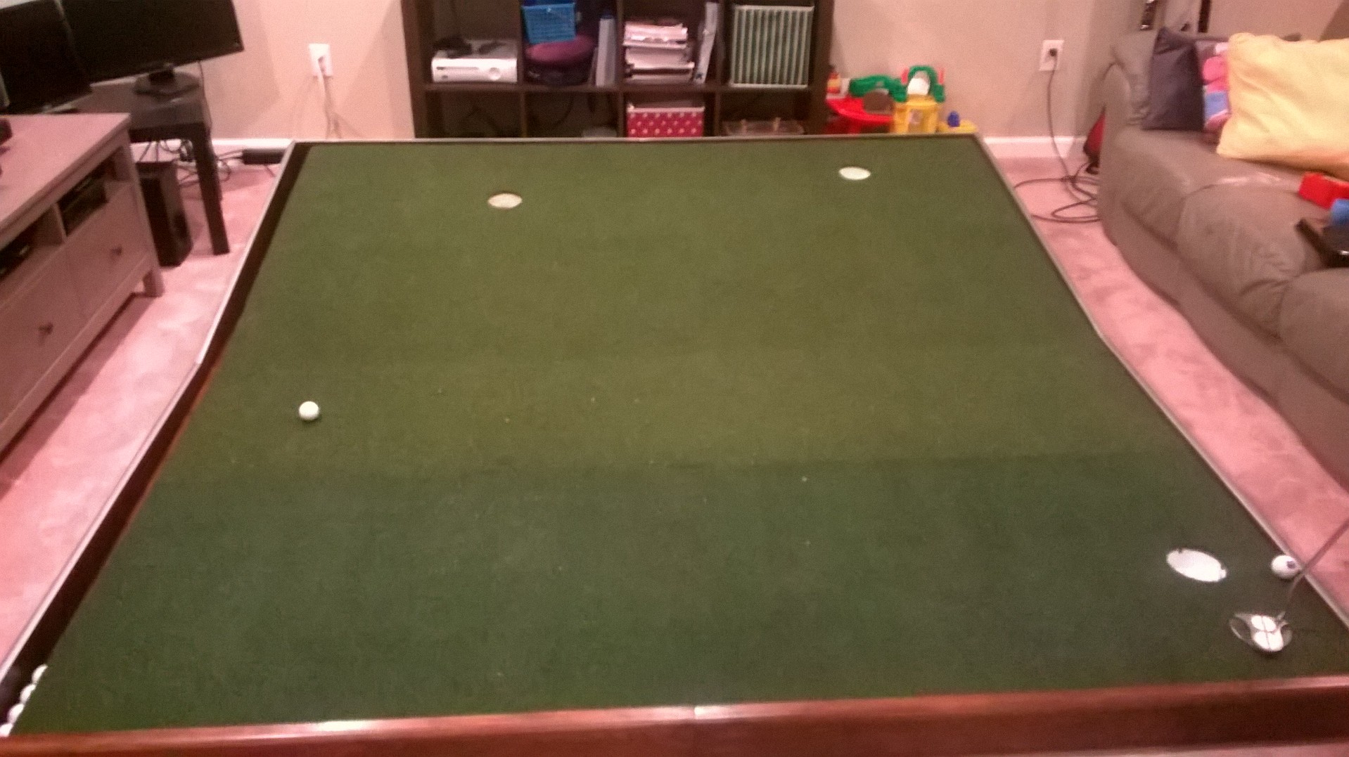 Show Us Your Golf Cave Simulator Putting Green Bag Room No